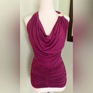 SKY Cowl neck Halter Top Magenta XS 0 2